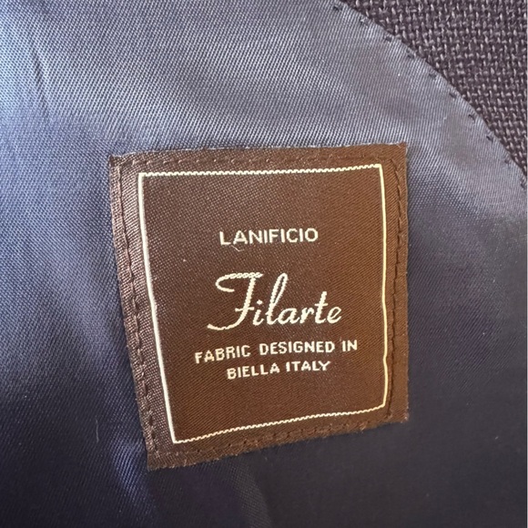 Paul Betenly Men's 40R Blue 2-Button 100% Wool Filarte Sandro Blazer Jacket Coat - Picture 5 of 13